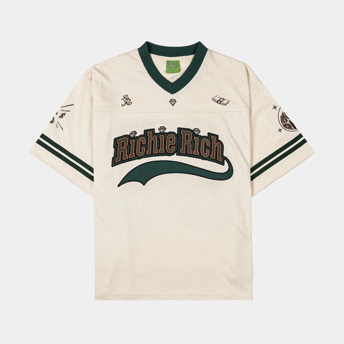SP x Richie Rich Cash Mesh Mens Jersey (Cream/Green)