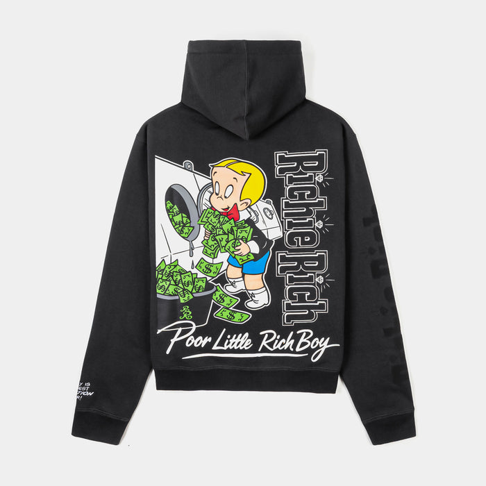 SP x Richie Rich Dirty Hands Clean Money Zip Up Mens Hoodie (Grey/White)