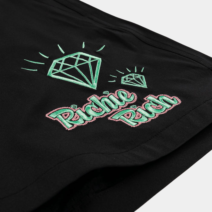 SP x Richie Rich Dollar Signs Hybrid Mens Shorts (Black/Green)