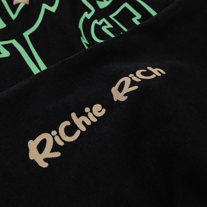 SP x Richie Rich Making Bank Mens Long Sleeve Shirt (Black/Green)