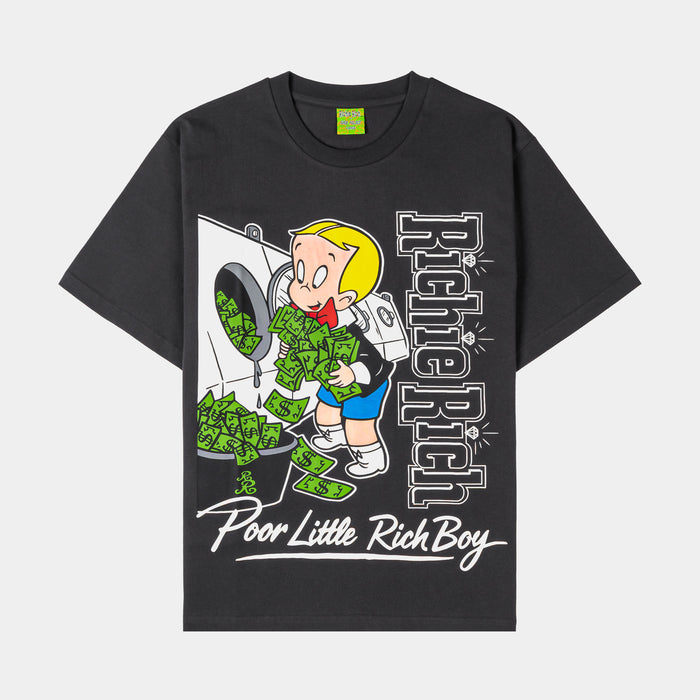 SP x Richie Rich Poor Little Rich Boy Mens Short Sleeve Shirt (Grey/White)