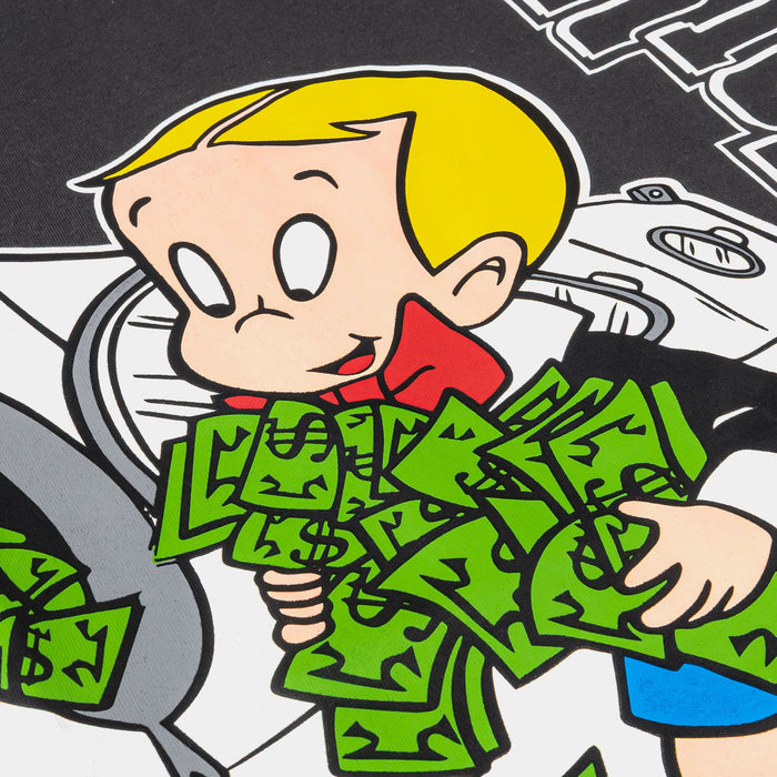 SP x Richie Rich Poor Little Rich Boy Mens Short Sleeve Shirt (Grey/White)