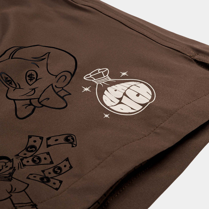 SP x Richie Rich Raking Cash Hybrid Mens Shorts (Brown/Black)