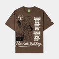 SP x Richie Rich Raking Cash Mens Short Sleeve Shirt (Brown/Black)