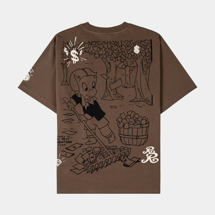 SP x Richie Rich Raking Cash Mens Short Sleeve Shirt (Brown/Black)