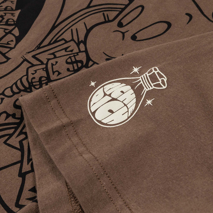 SP x Richie Rich Raking Cash Mens Short Sleeve Shirt (Brown/Black)
