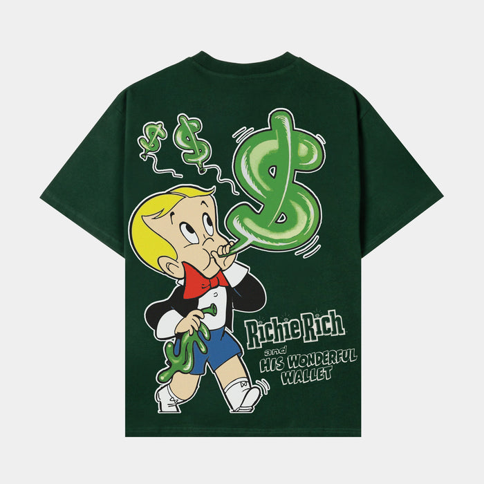 SP x Richie Rich Secure The Bag Mens Short Sleeve Shirt (Green/White)