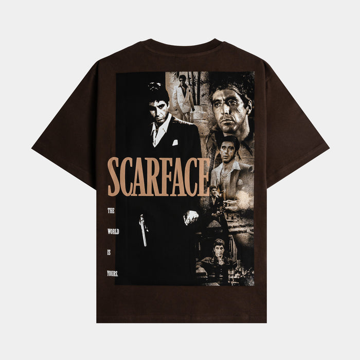 SP x Scarface Al Pacino Collage Mens Short Sleeve Shirt (Brown/Brown)