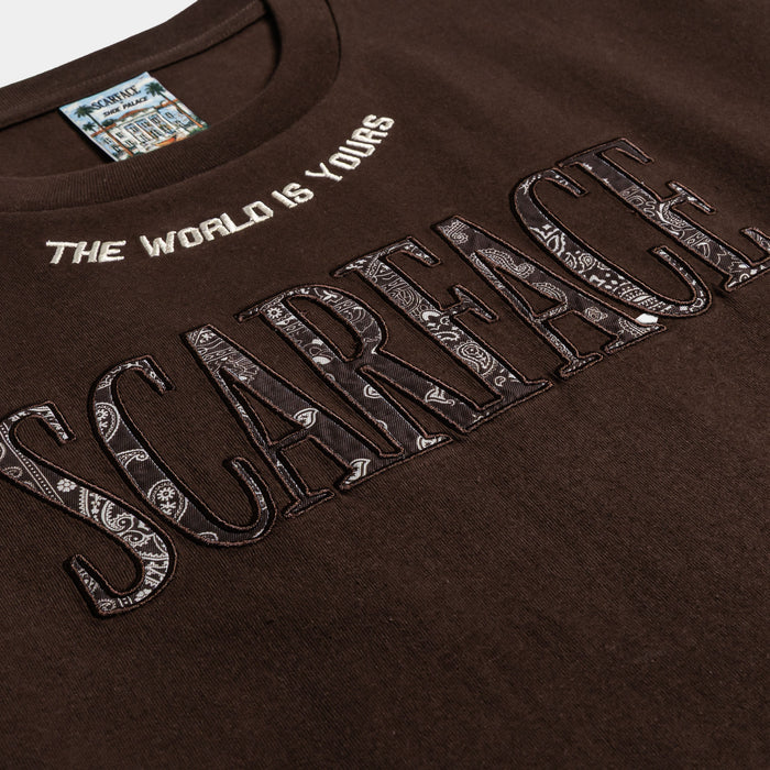 SP x Scarface Al Pacino Collage Mens Short Sleeve Shirt (Brown/Brown)