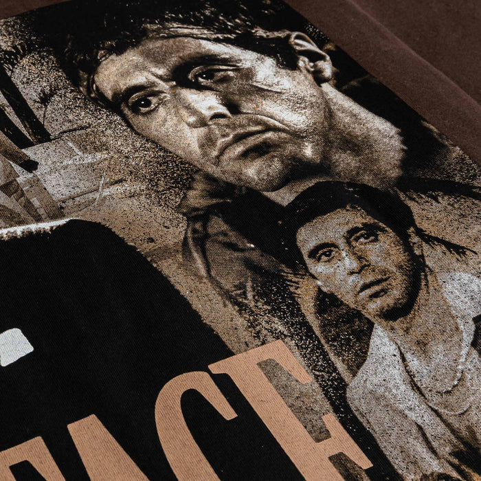 SP x Scarface Al Pacino Collage Mens Short Sleeve Shirt (Brown/Brown)