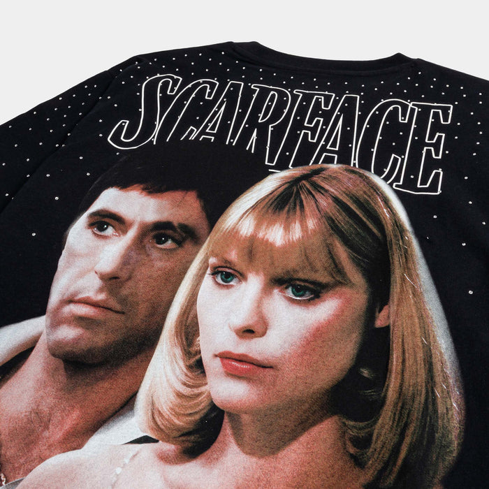 SP x Scarface Al Pacino Washed Mens Short Sleeve Shirt (Black/White)