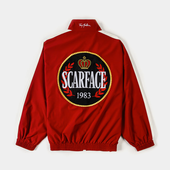 SP x Scarface Crest Track Mens Jacket (Red/White)