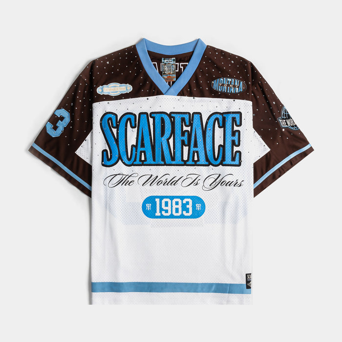 SP x Scarface Mesh Mens Jersey (White/Blue)