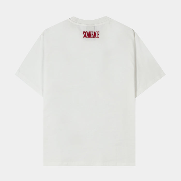 SP x Scarface Money First Mens Short Sleeve Shirt (White/Red)