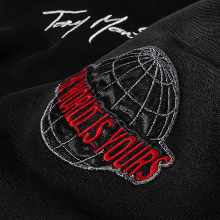SP x Scarface Montana Washed Pullover Mens Hoodie (Black/Red)