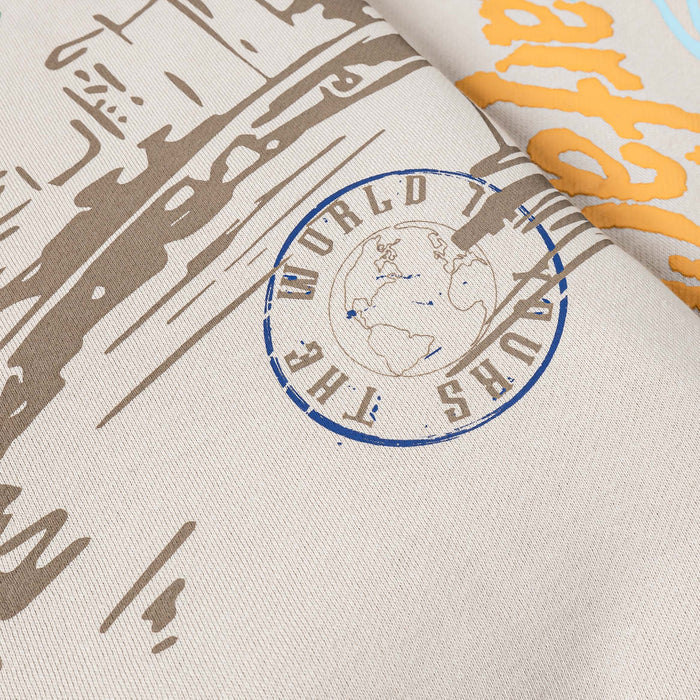 SP x Scarface Post Card Fleece Pullover Mens Hoodie (Beige/Taupe)