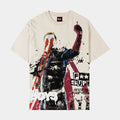 SP x The Boys Heroes Mens Short Sleeve Shirt (Beige/Red)