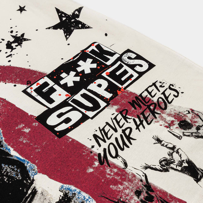 SP x The Boys Heroes Mens Short Sleeve Shirt (Beige/Red)