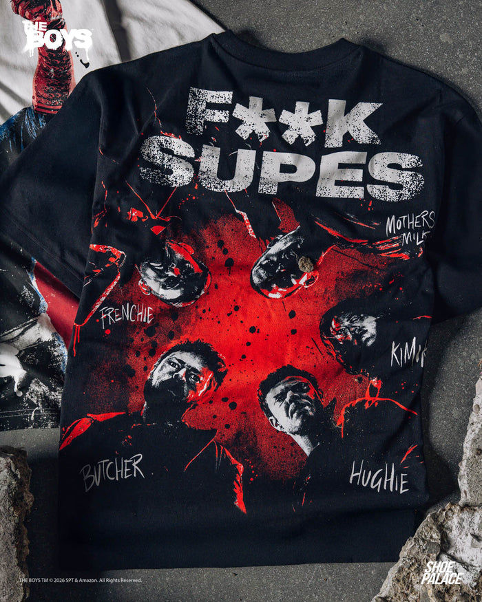 SP x The Boys Supes Mens Short Sleeve Shirt (Black/Red)
