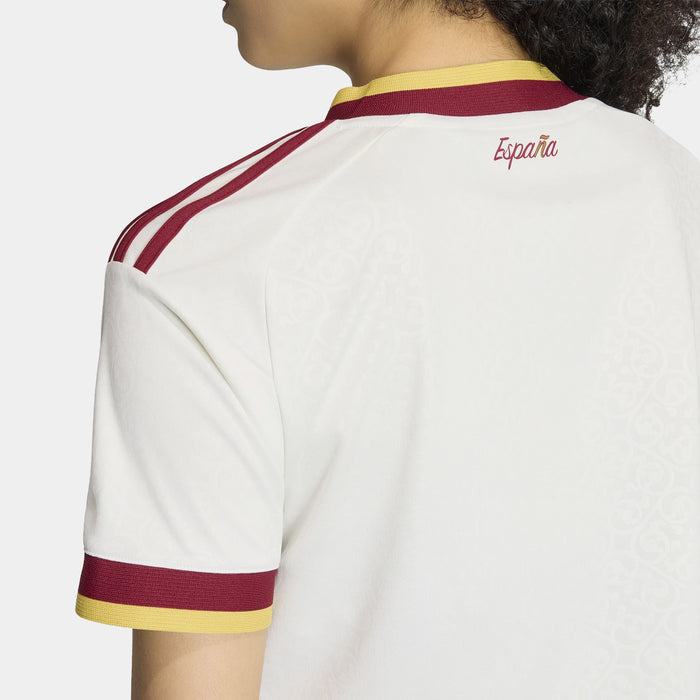 Spain 26 Away Cropped Womens Jersey (Off White)