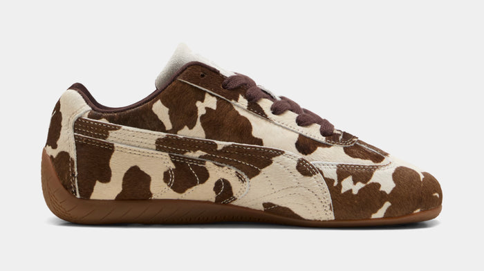 Speedcat Cow Print Womens Lifestyle Shoes (Chocolate Brown/Gum)