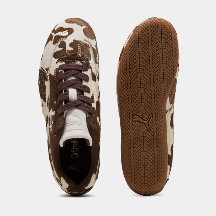 Speedcat Cow Print Womens Lifestyle Shoes (Chocolate Brown/Gum)