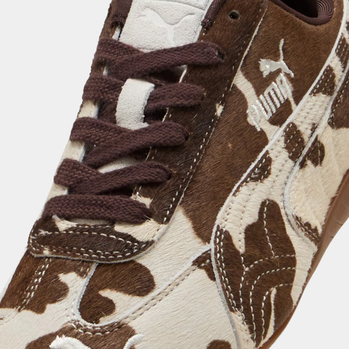 Speedcat Cow Print Womens Lifestyle Shoes (Chocolate Brown/Gum)