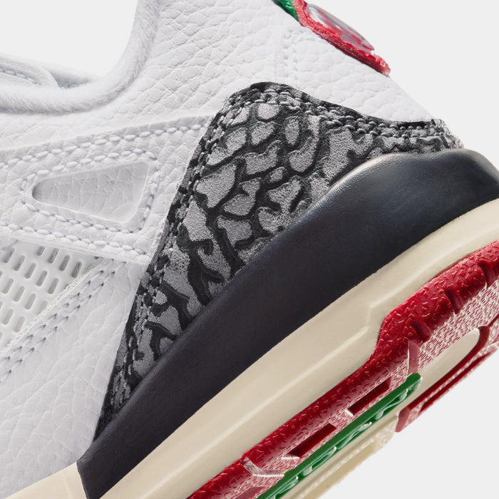 Spizike Low Do The Right Thing Preschool Basketball Shoes (White/Varsity Red/Coconut Milk/Black)
