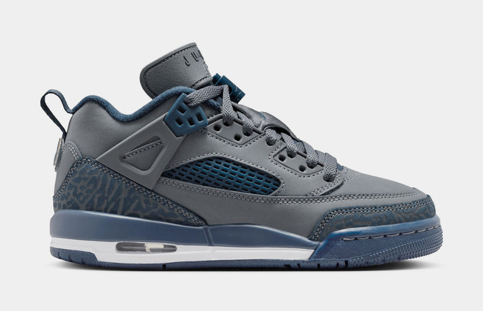 Spizike Low Flint Grade School Basketball Shoes (Flint/University Blue/White/Navy)