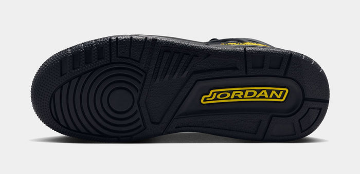 Spizike Low Grade School Basketball Shoes (Black/Black/Speed Yellow/Speed Yellow)