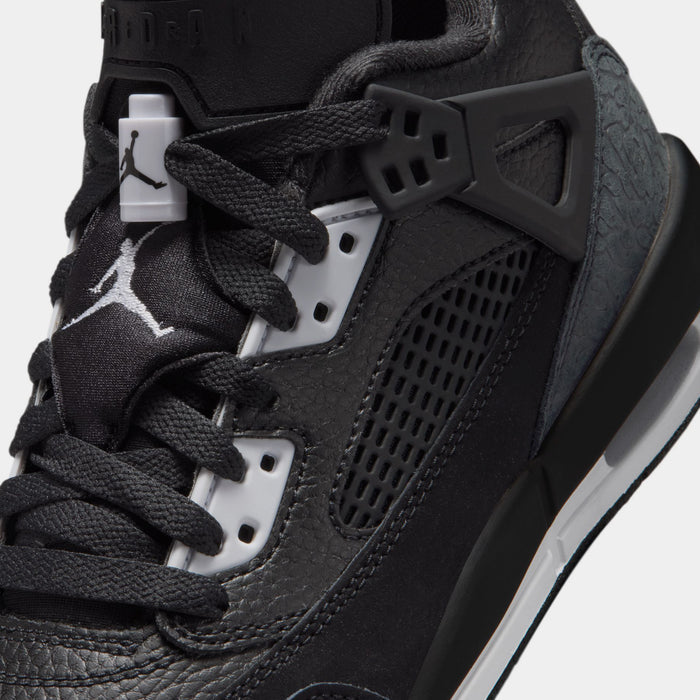 Spizike Low Grade School Basketball Shoes (Black/White/White/Anthracite)