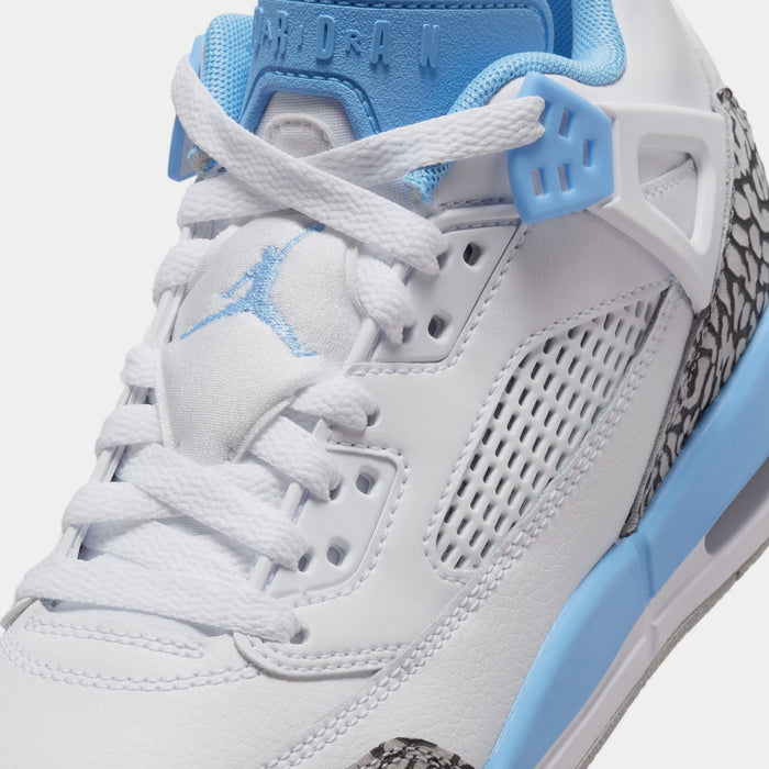 Spizike Low Grade School Basketball Shoes (White/Wolf Grey/Anthracite/University Blue)