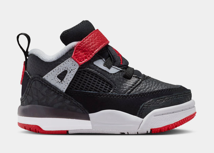 Spizike Low Infant Toddler Basketball Shoes (Black/Gym Red/Wolf Grey/White)