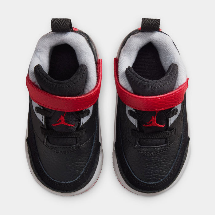 Spizike Low Infant Toddler Basketball Shoes (Black/Gym Red/Wolf Grey/White)