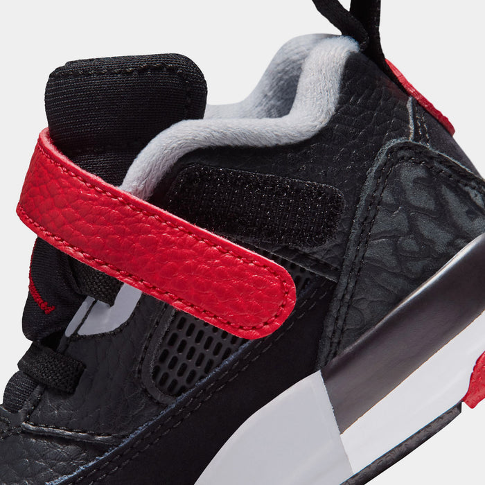 Spizike Low Infant Toddler Basketball Shoes (Black/Gym Red/Wolf Grey/White)