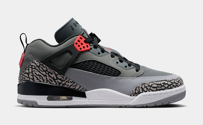 Spizike Low Infrared Mens Basketball Shoes (Dark Grey/Infrared/Black)