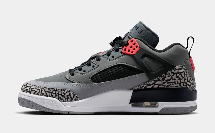 Spizike Low Infrared Mens Basketball Shoes (Dark Grey/Infrared/Black)