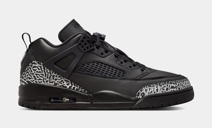 Spizike Low Mens Basketball Shoes (Black/Black/Metallic Silver)