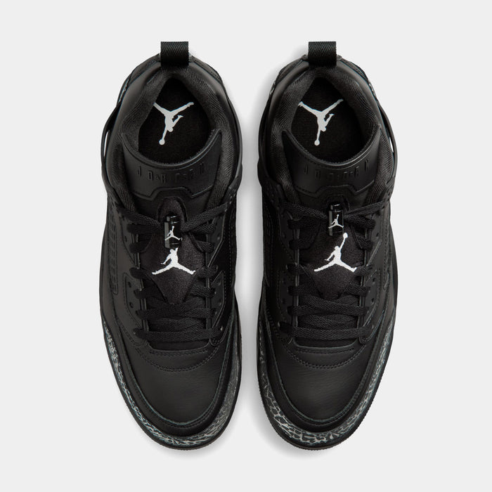 Spizike Low Mens Basketball Shoes (Black/Black/Metallic Silver)