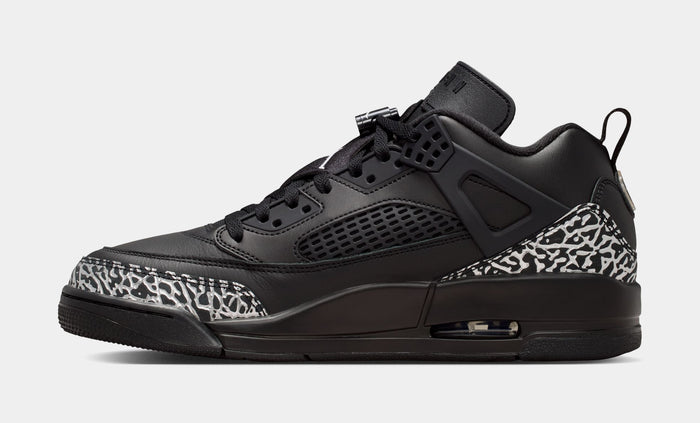 Spizike Low Mens Basketball Shoes (Black/Black/Metallic Silver)
