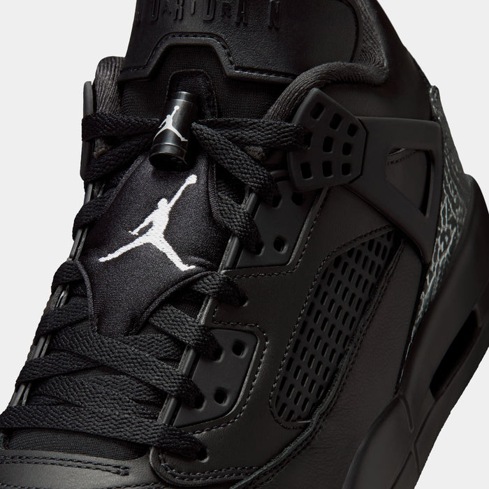Spizike Low Mens Basketball Shoes (Black/Black/Metallic Silver)