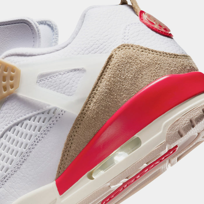 Spizike Low Mens Lifestyle Shoes (White/Desert Camo/Sail/Fire Red)