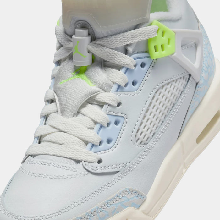 Spizike Low Photon Dust Volt Grade School Basketball Shoes (Photon Dust/Sail/Coconut Milk/Volt)