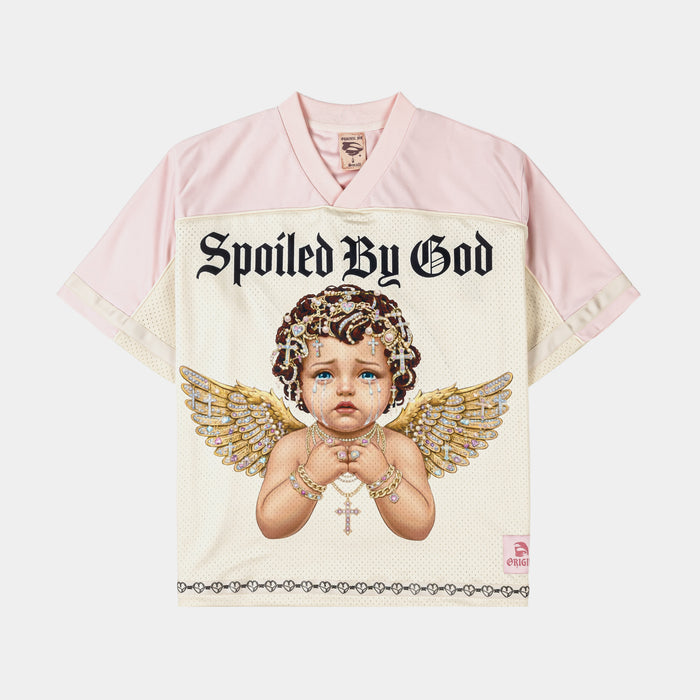 Spoiled Angel Mesh Womens Jersey (Cream/Pink)