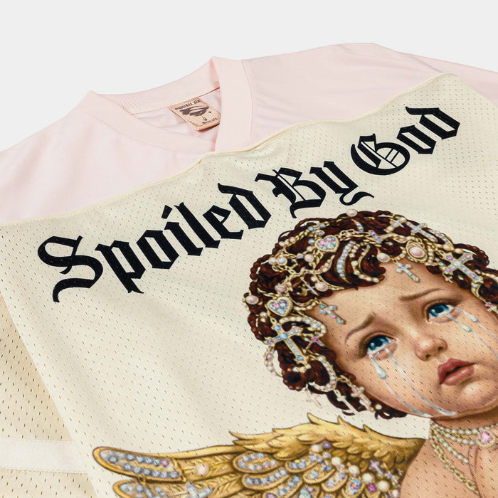 Spoiled Angel Mesh Womens Jersey (Cream/Pink)