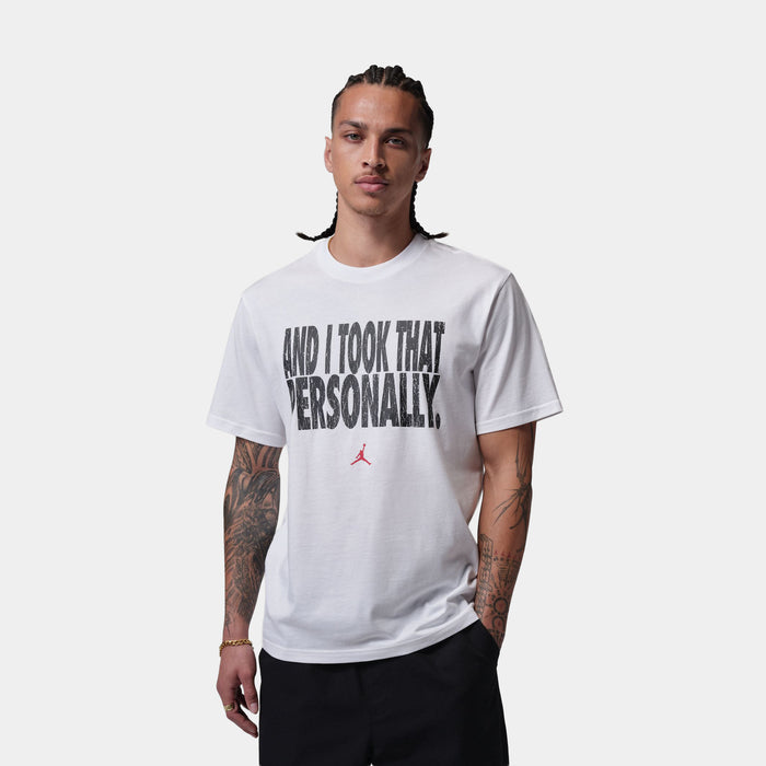 Sport Dri Fit Mens Short Sleeve Shirt (White/Black/University Red)