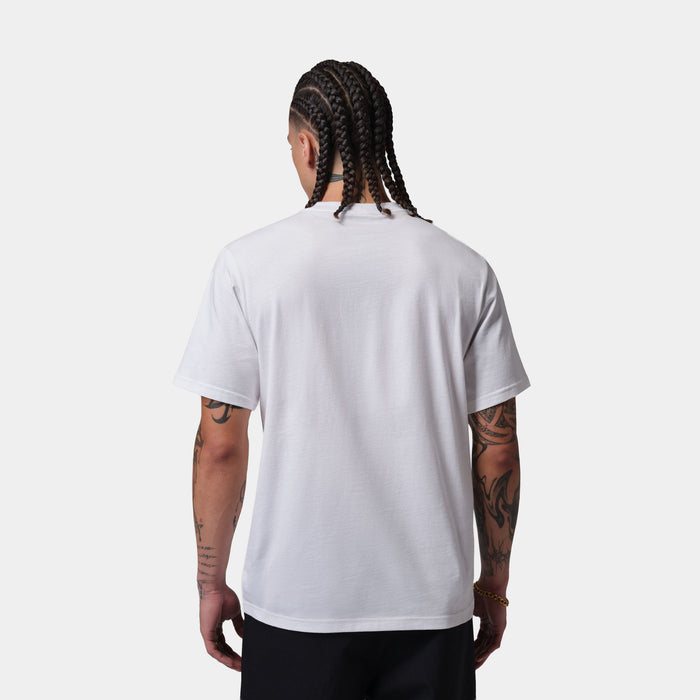 Sport Dri Fit Mens Short Sleeve Shirt (White/Black/University Red)