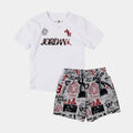 Sport Jersey and Mesh Shorts Infant Toddler Set (White/Grey)