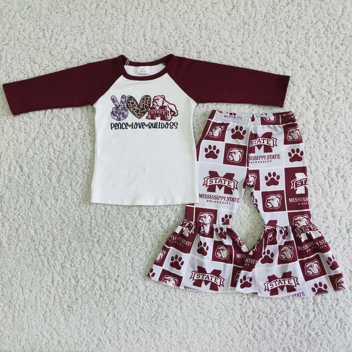 Sport  Team Long sleeve bell bottom pants outfits  6 A4-2