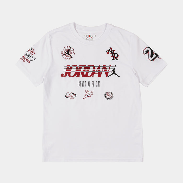 Sports Club Grade School Short Sleeve Shirt (White/Red)